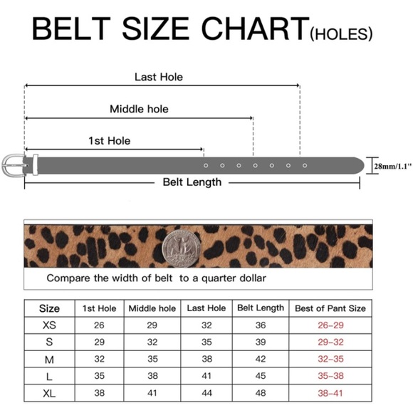 Leopard Print Genuine Leather Belt with Alloy Buckle - Picture 4 of 4